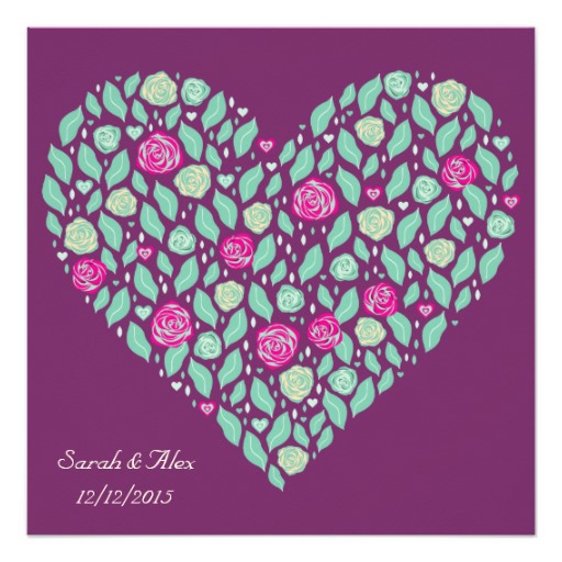 purple, love, wedding invitations and ornaart