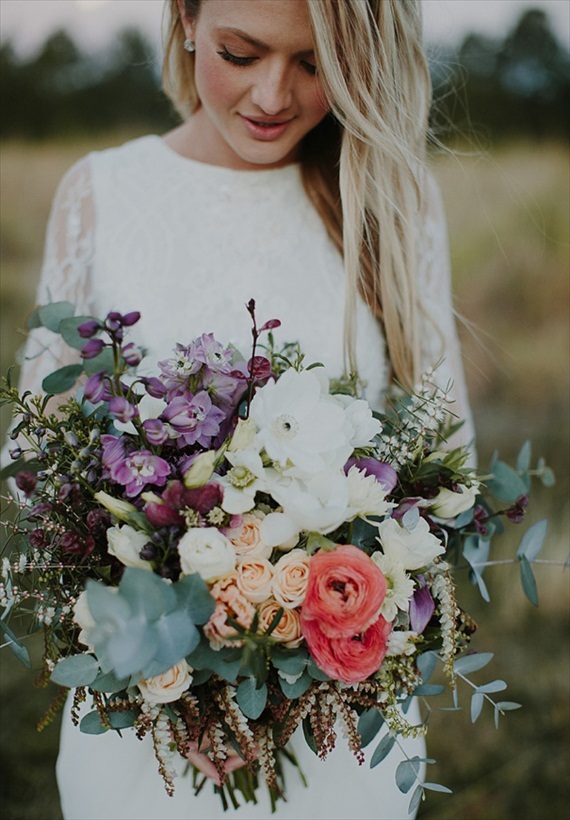 beautiful, bouquet and bohobride