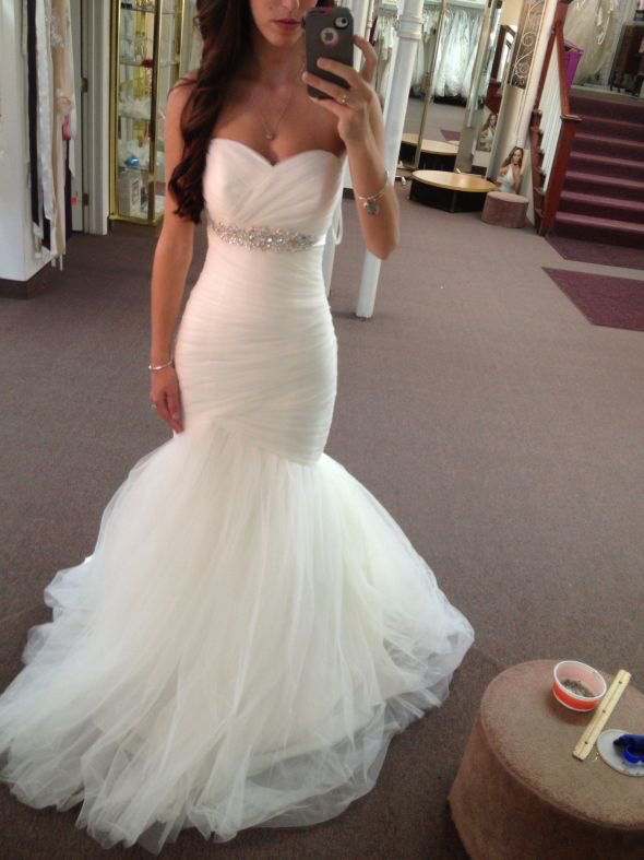 wedding dress and drop waist