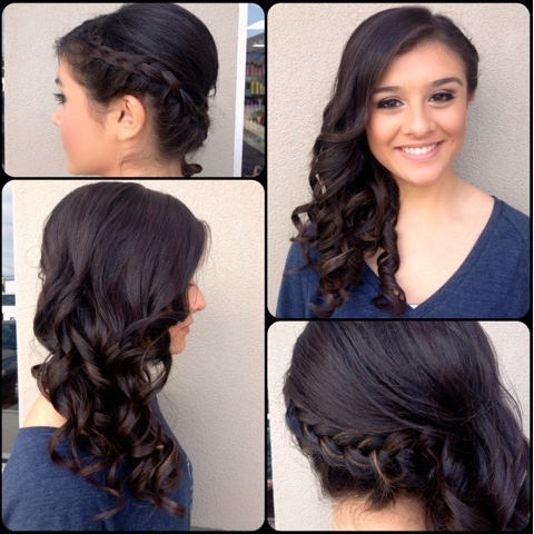 messy hairs, hair, braided hair and make up