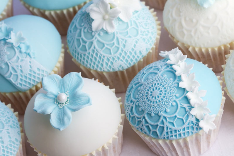 light blue, food, cupcakes and white