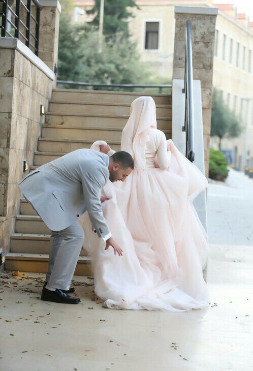 wedding dress, islam, muslim and man