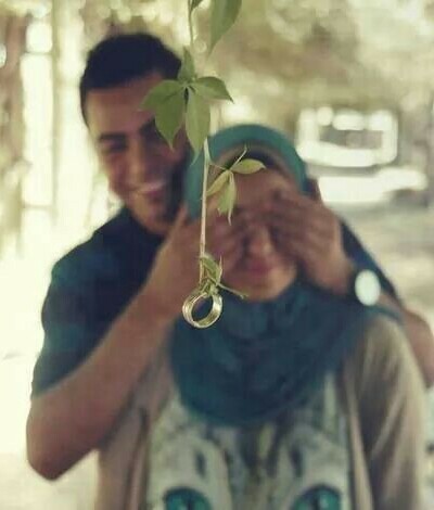 ring, muslim and couple