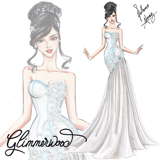 wedding dress, art, sketch and style
