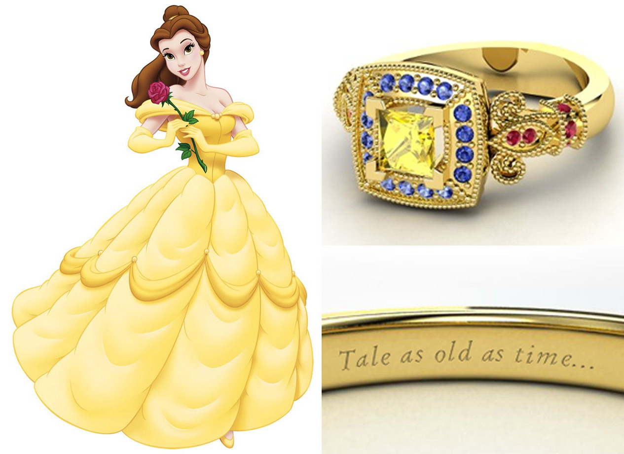 belle, tale as old as time, ring and disney