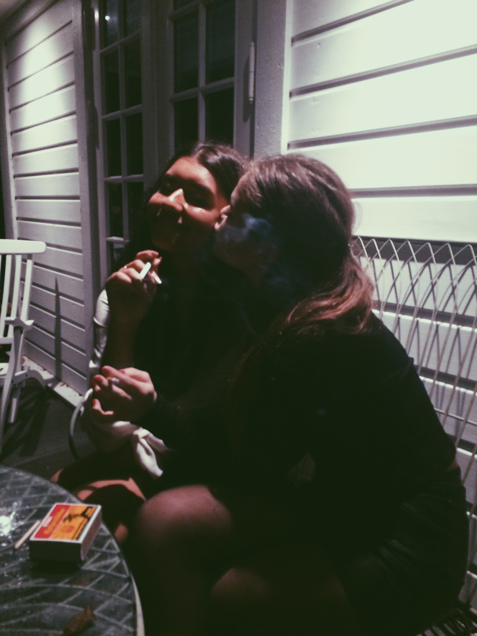 paint, brunette, models and kiss