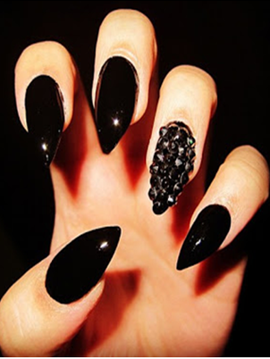 nail side, nail and wedding black nail art