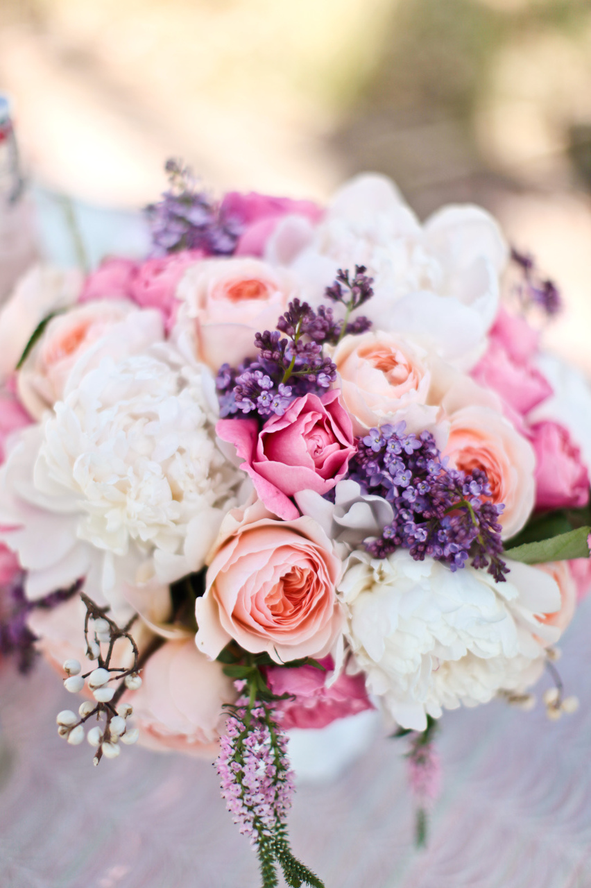 bouquet, pink, flowers and peony
