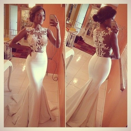 wedding dress, floral, pearls and mermaid style
