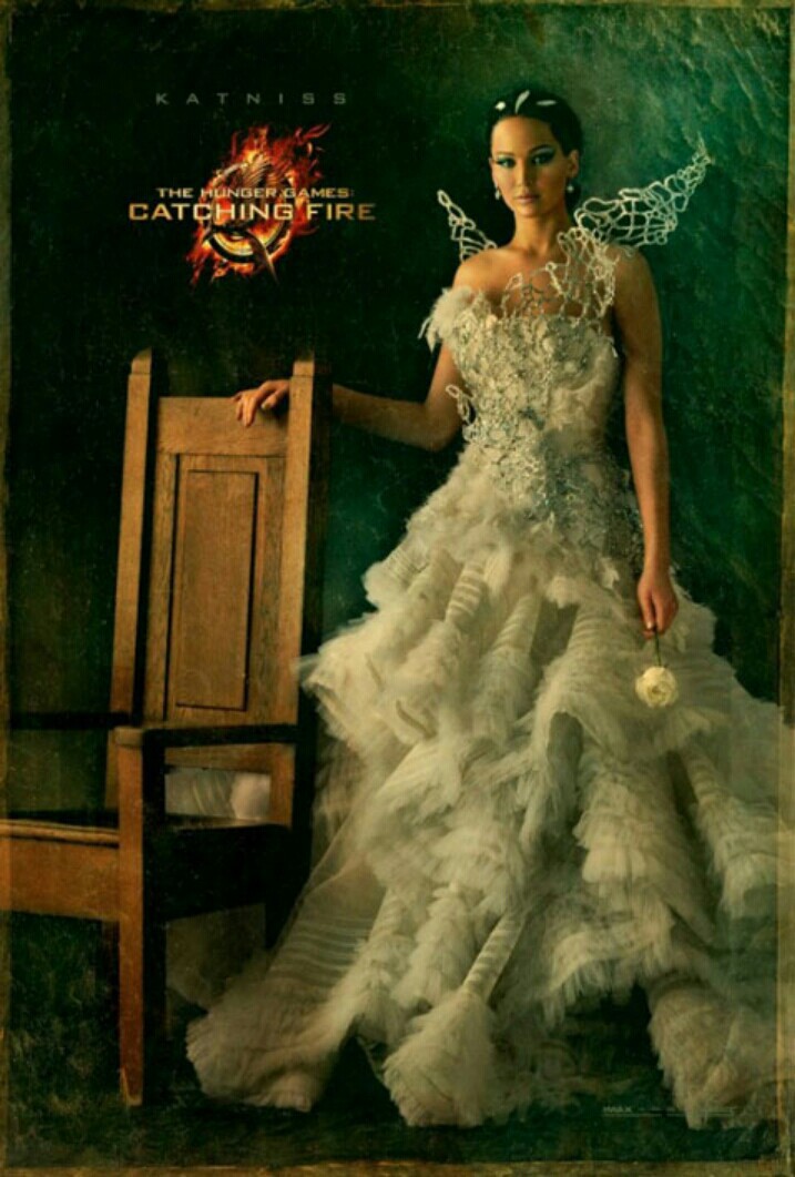 katnisseverdeen, weddingdress, beautiful and mockingjay