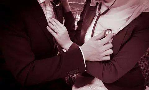 muslim couple, love and muslim wedding