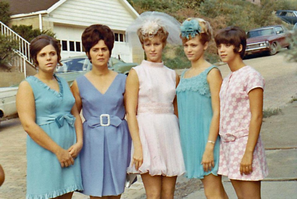 vintage, 60's, bride and retro