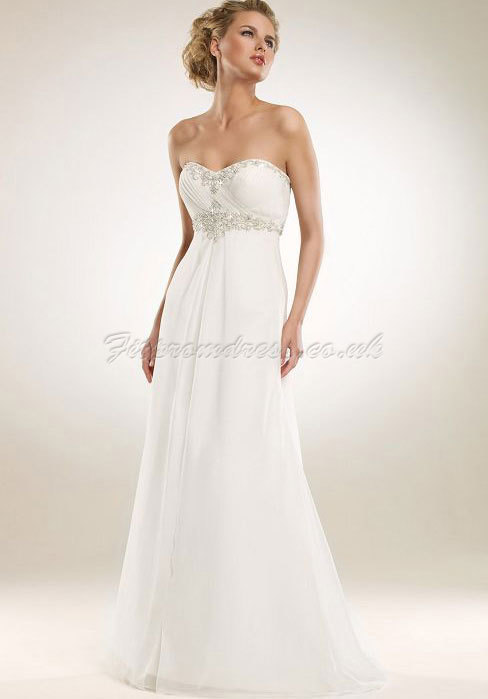 empire, sweetheart, dress and sleeveless