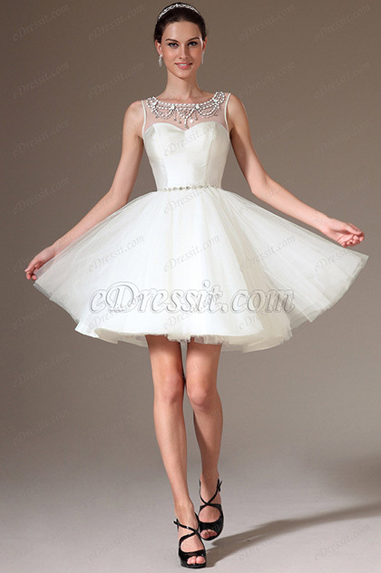 white wedding dresses, short wedding gowns and white bridal gowns