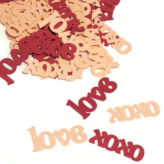 biodegradable, valentines day confetti, romantic party decor and wedding confetti