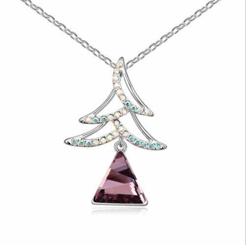 xmas tree necklace, christmas gift, women valentine gift and pendant necklace