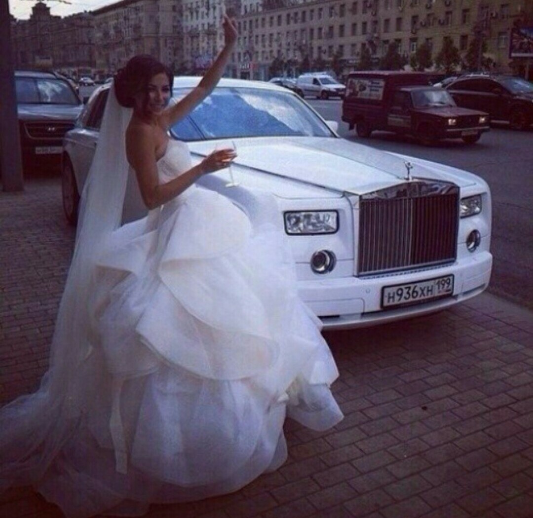limousine, bride, beautiful and white