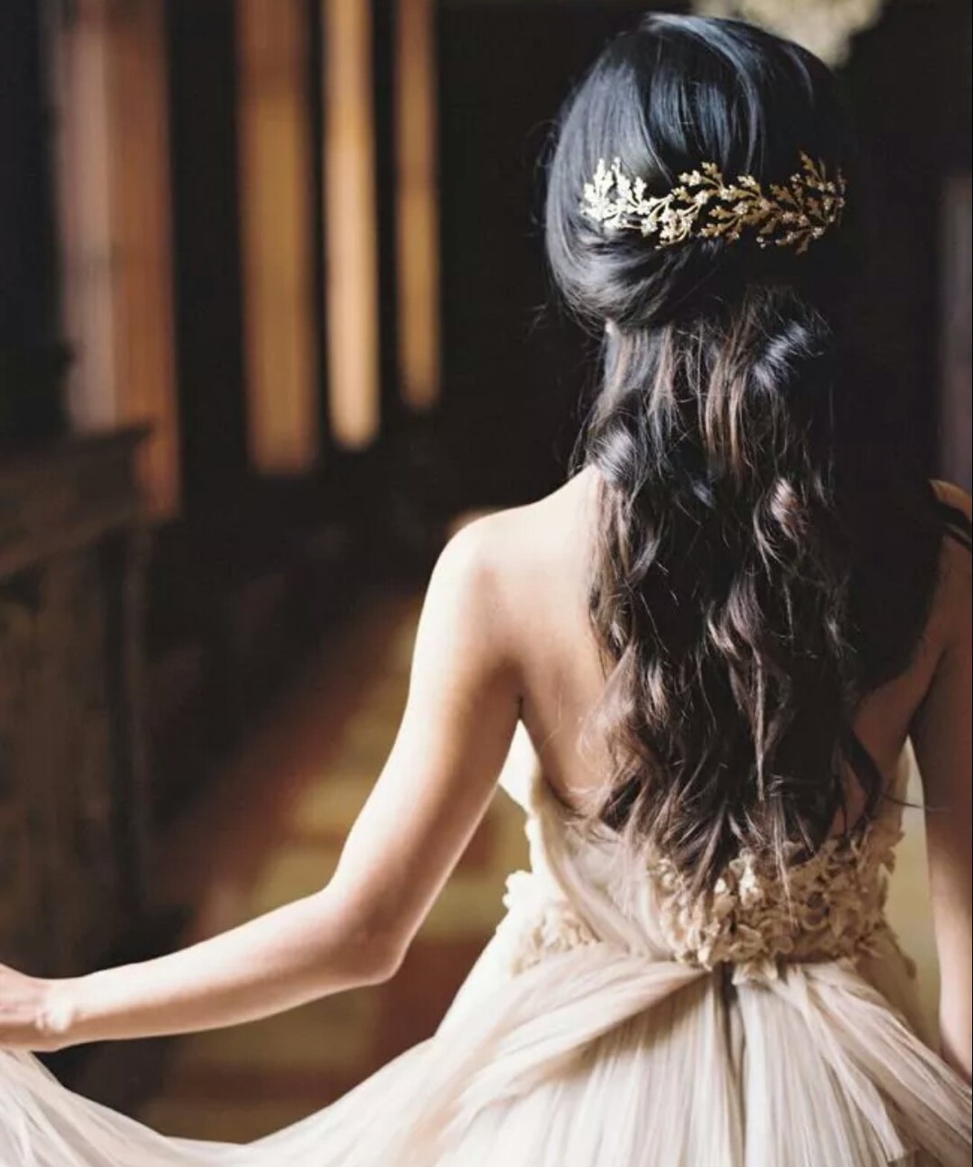 beautiful, brunet, party and hairstyle