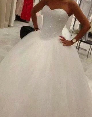 dress, sweetheart and white