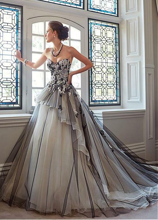 wedding dress, bridal gown and ball gown