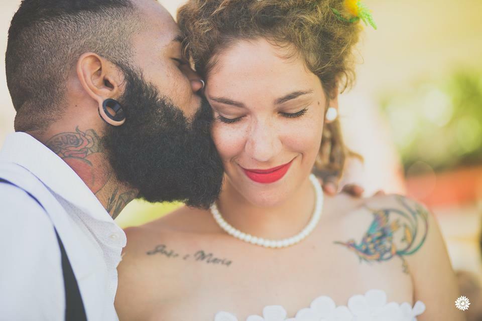 love, beard, ear stretcher and tatoo