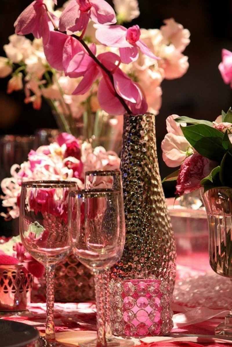 lovely, crytals, cute and wedding decoration