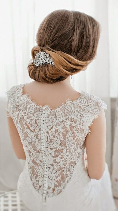 back, wedding dress and dress