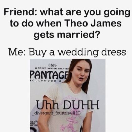 uh, theo james and gets married