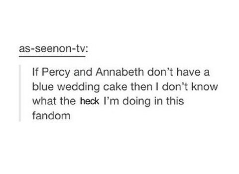 blue cake, percy jackson and percabeth