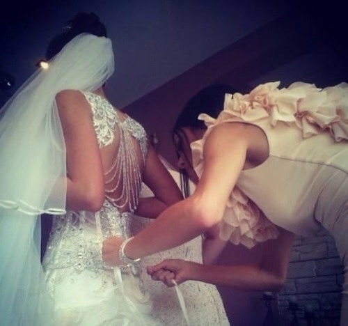 glamour, brunette, bride and sister