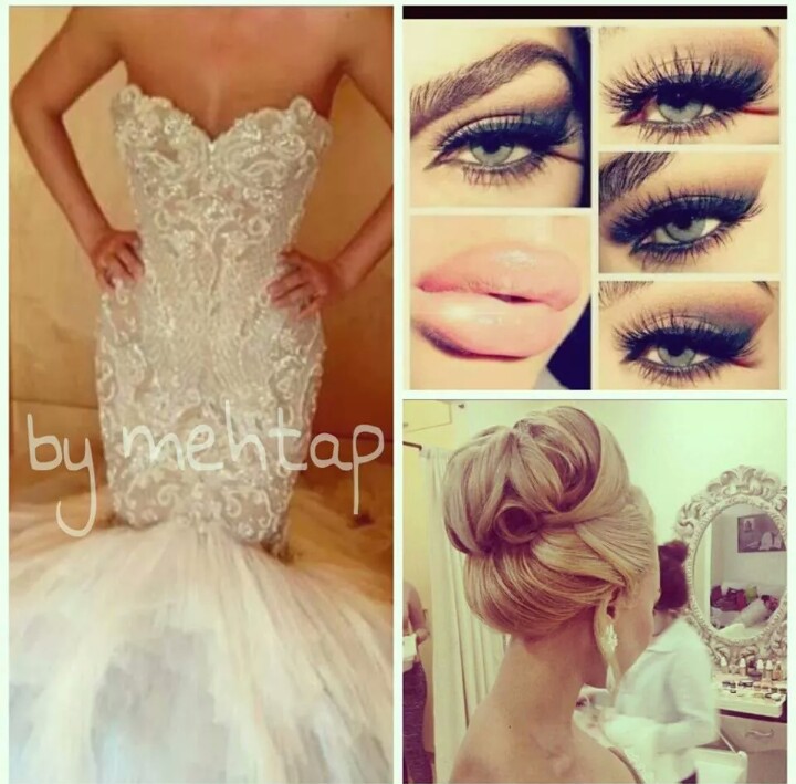 pretty, make up, hair and hochsteckfrisur
