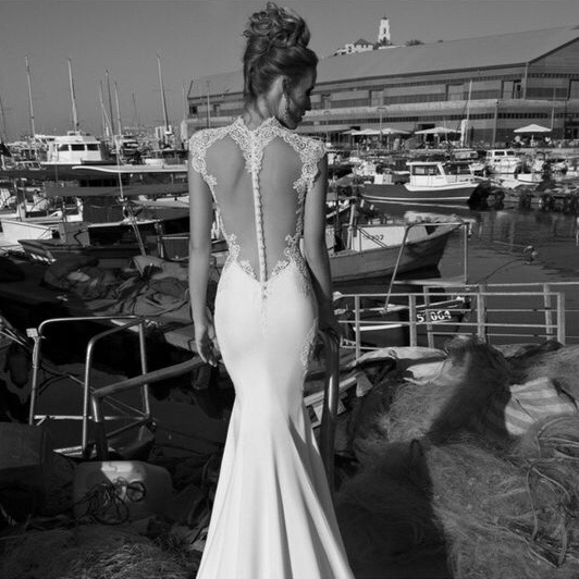 black&white, chic, weddingdress and schön