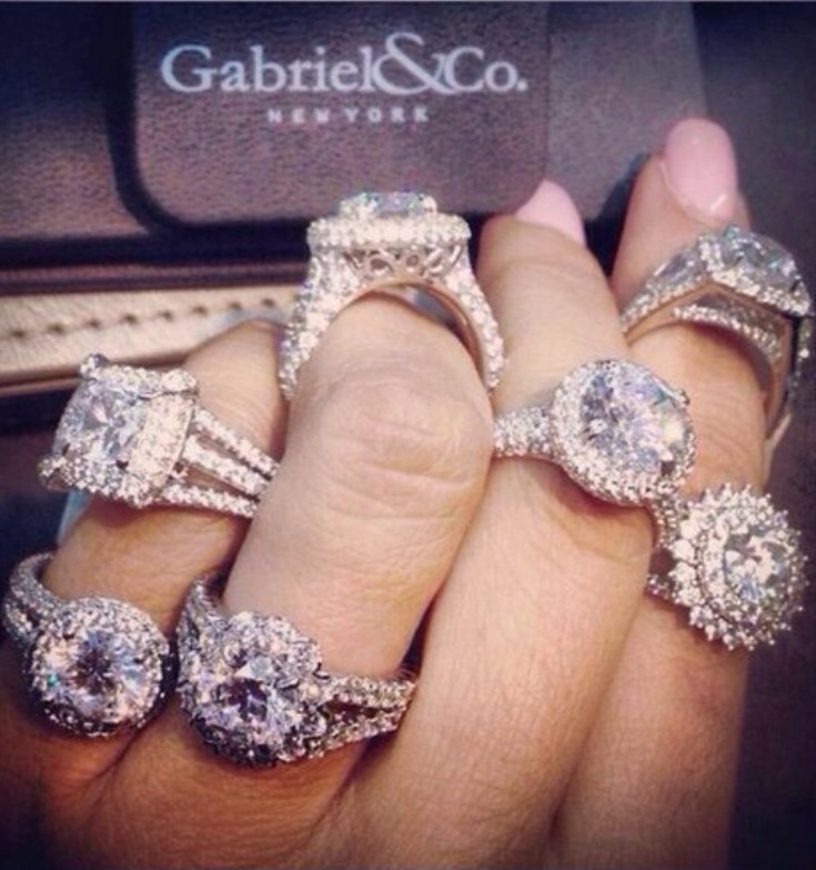 diamond, nails and rings