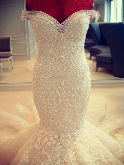 white bride, embroidery and lace