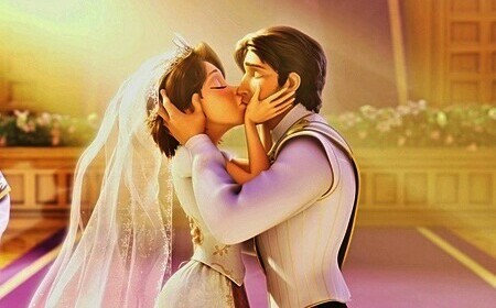 kiss, love and rapunzel