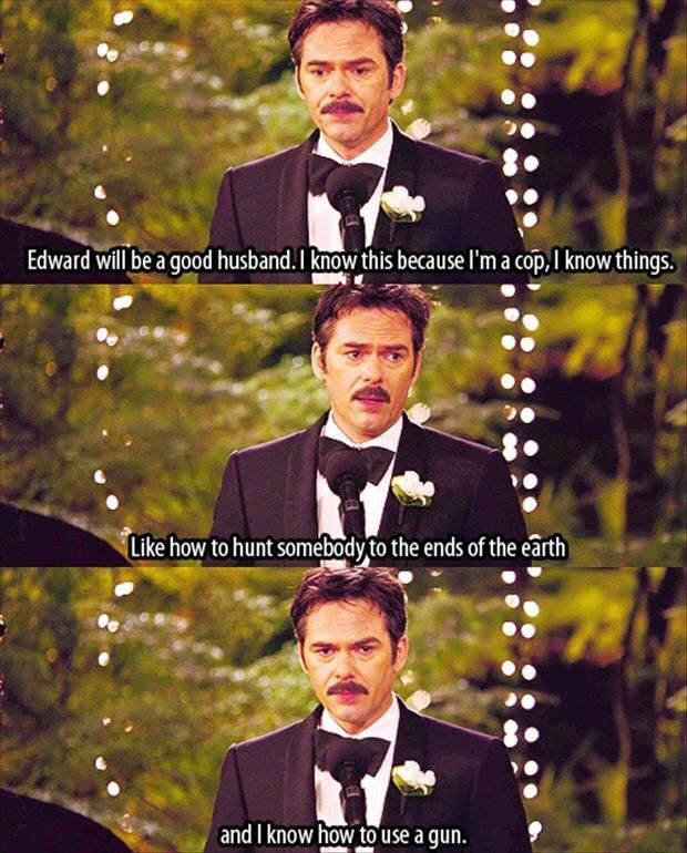 charlie swan, twilight, police and funny