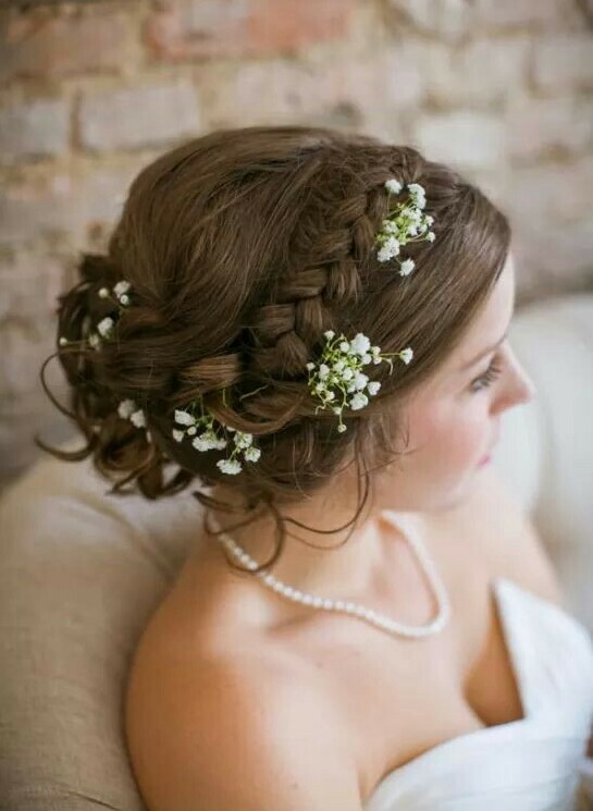 beauty, style, brunette and flowers