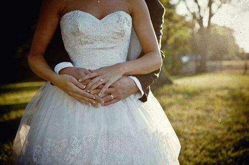 couple, wedding dress and beautiful blonde girl