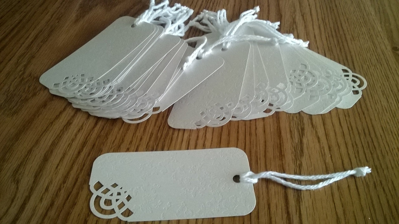 butterfly, embossed tag, bridal shower and paper tag
