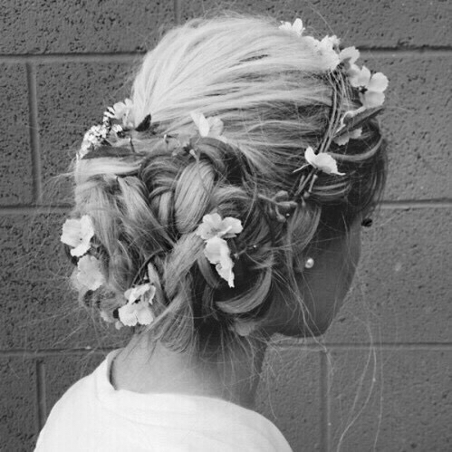 hair, girly, floral and pretty