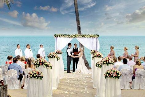 beautiful wedding, romantic wedding and beach wedding