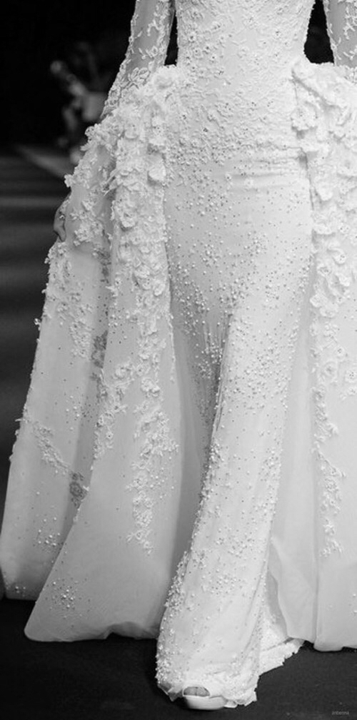 Couture, lace, dress and Georges Hobeika