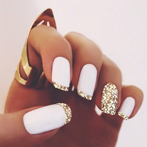 nails, love, wedding nails and hipster