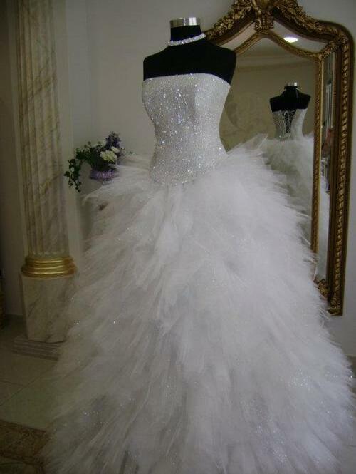 white, glitter, wedding dress and dress