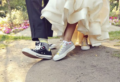 trainers, white and dress