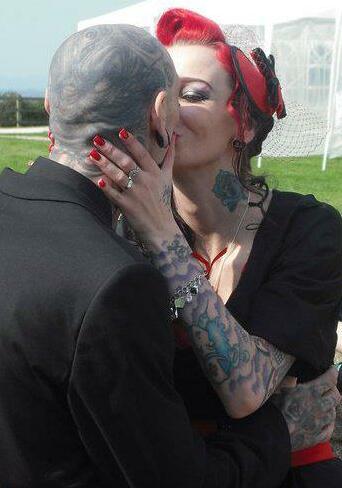 love, red hair and tattoo