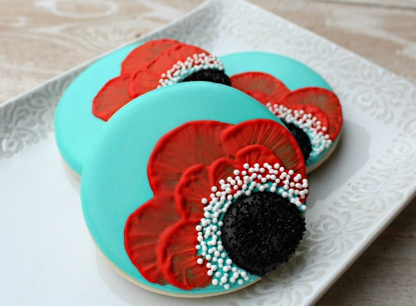 flowers, cookie and blue