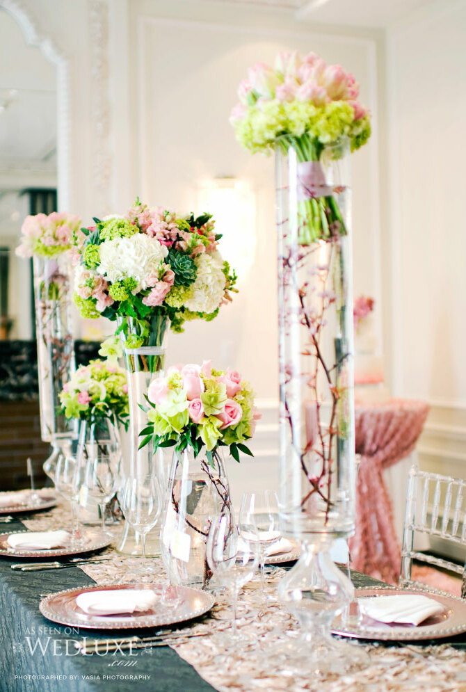 pink, flowers, pretty and table