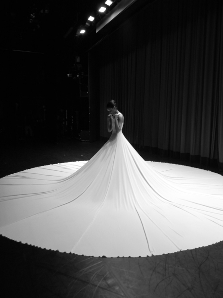 lonely, black and white, wedding dress and beautiful