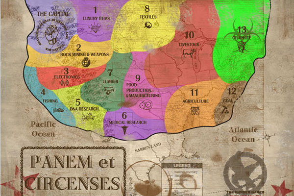 decor, panem map and diy